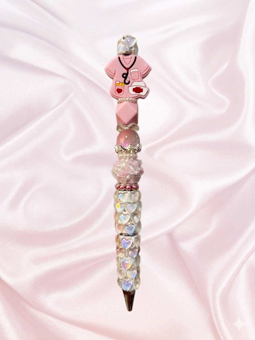 Scrub beaded pen/CUSTOM
